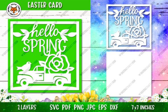 Download Hello Spring Card DIY,Easter Card Paper - Spring card Collection