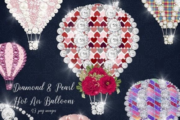 Download Diamond Pearl Hot Air Balloons PNG - Premium Resources