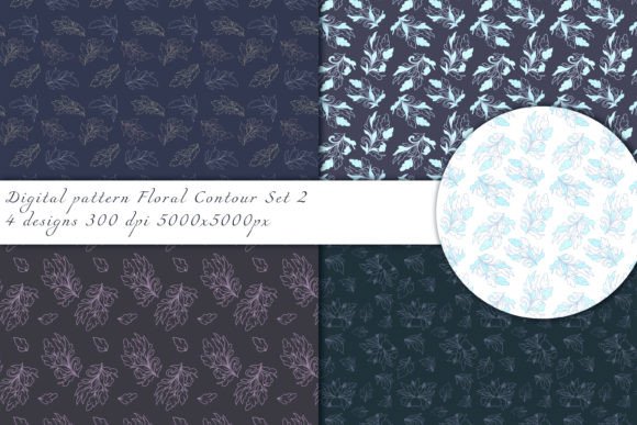 Download Floral Contour Set 2 (Patterns Set) - Tour Collection
