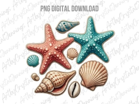 Download Beach Seashell and Starfish Clipart PNG - Seashell Collection