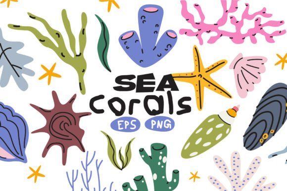 Download Exotic Sea Corals Vector Clipart - Vector Collection