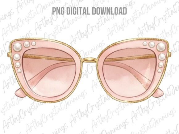 Download Pink Pearl Cat Eye Sunglasses PNG - Pearl Collection