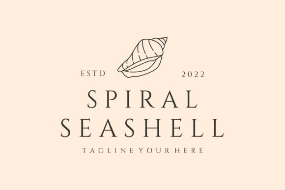 Download Spiral Seashell Line Art Logo Vector - Vector Collection