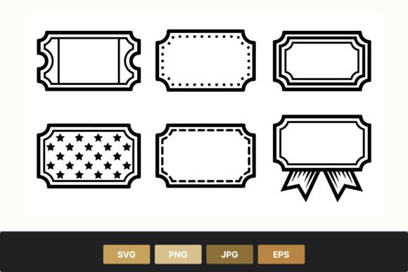 Download Ornate Ticket Label Frame Vector Icons - Vector Collection