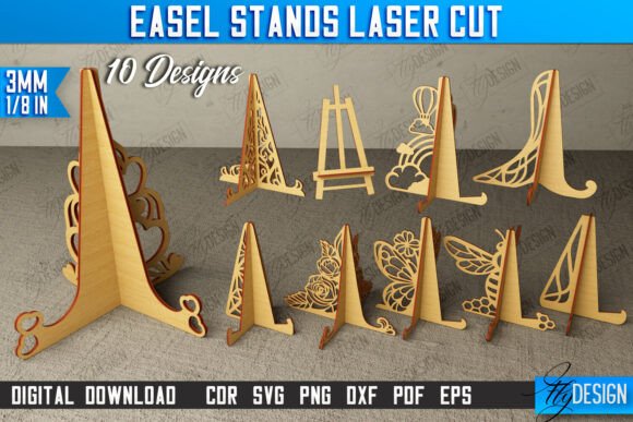 Download Easel Stands Bundle | Art Plate | CNC - Stands Collection